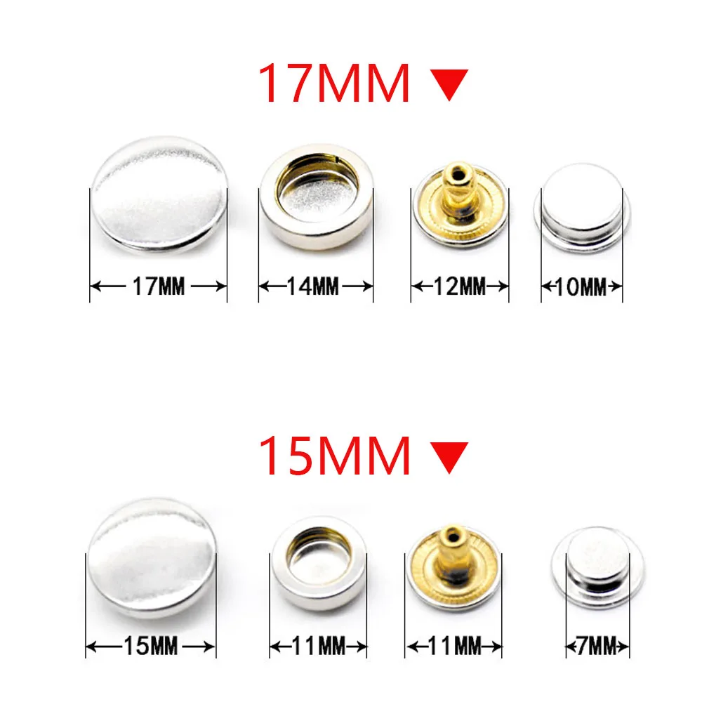 20sets Brass Snaps fasteners installation molds Sewing snaps tools Coat metal  snaps Jacket buttons Wallet buckle Metal Rivets - AliExpress