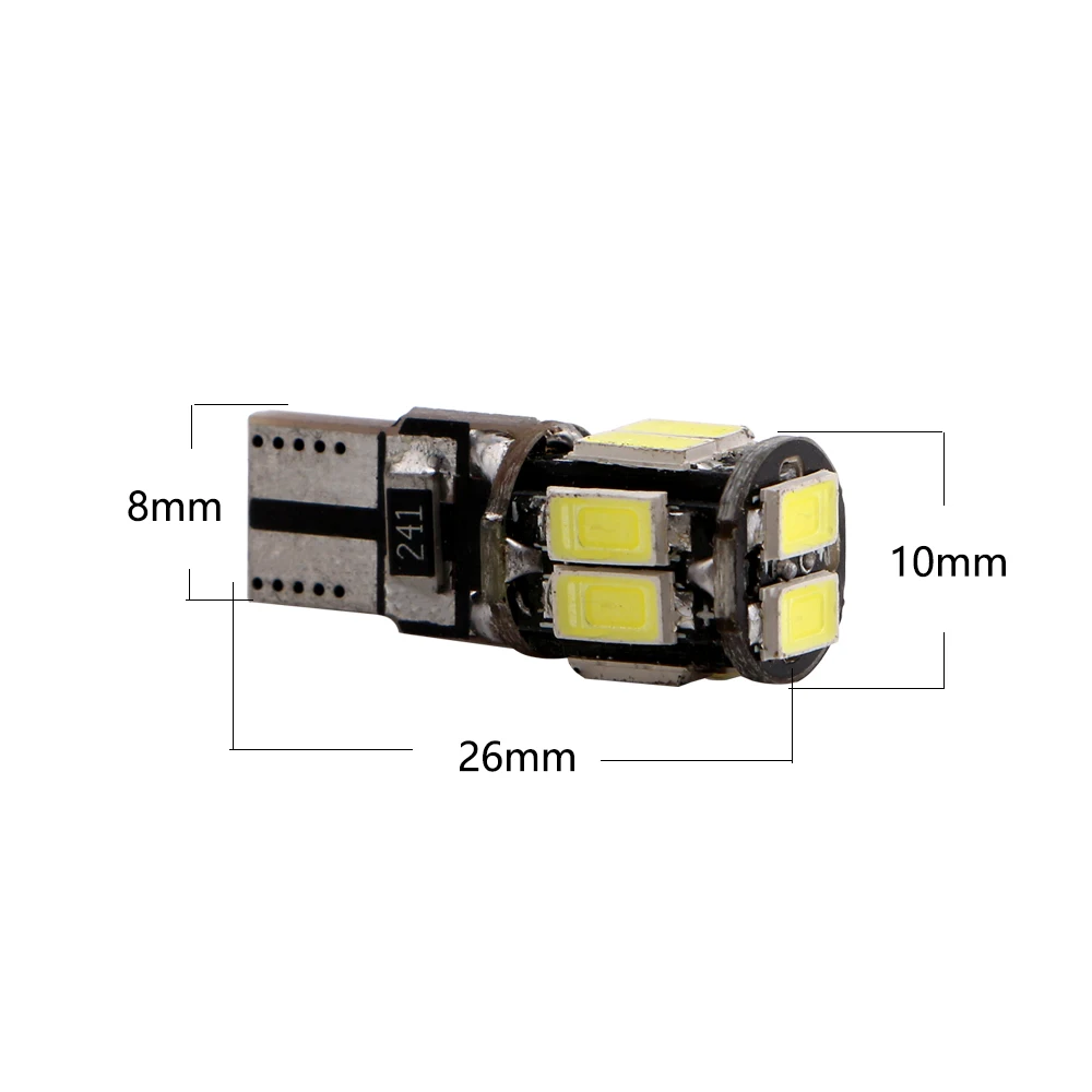 Универсальная Светодиодная лампа Canbus W5W 194 168 T10 5630 10 SMD 50 шт.|car door led light|led instrumentcar light