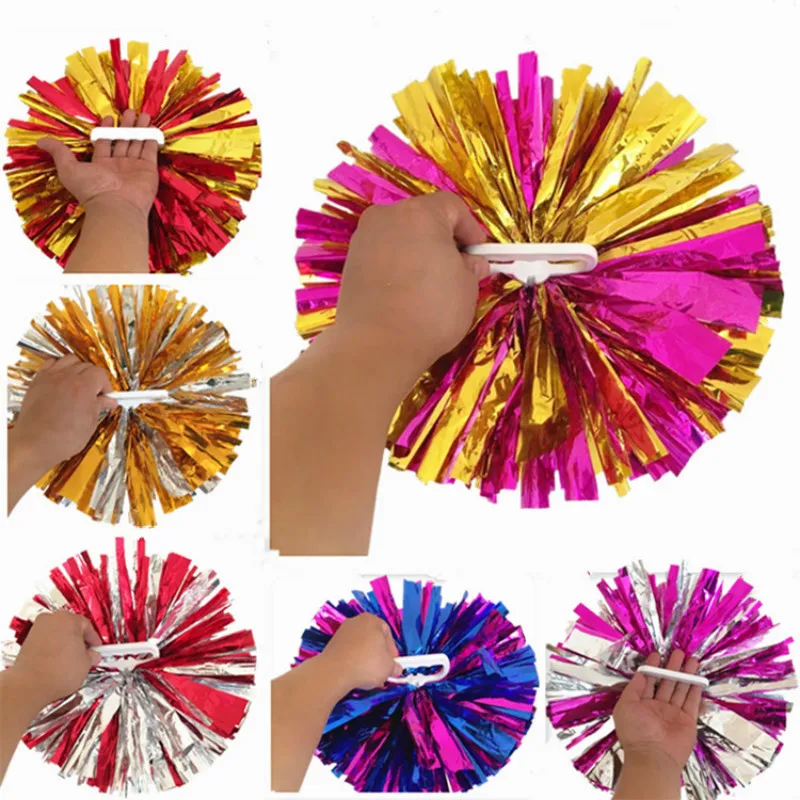 1pcs Four Finger Buckle Cheerleader Pom Poms Cheerleading Pompon In Pom