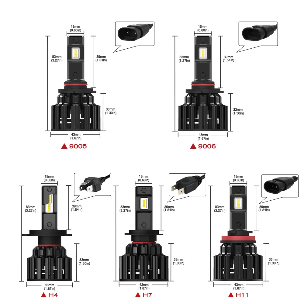 NOVSIGHT H4 светодиодный H7 H11 H8 HB4 HB3 автомобильные лампы для передних фар 100 Вт 20000LM стайлинга автомобилей 6000K светодиодный помощи при парковке