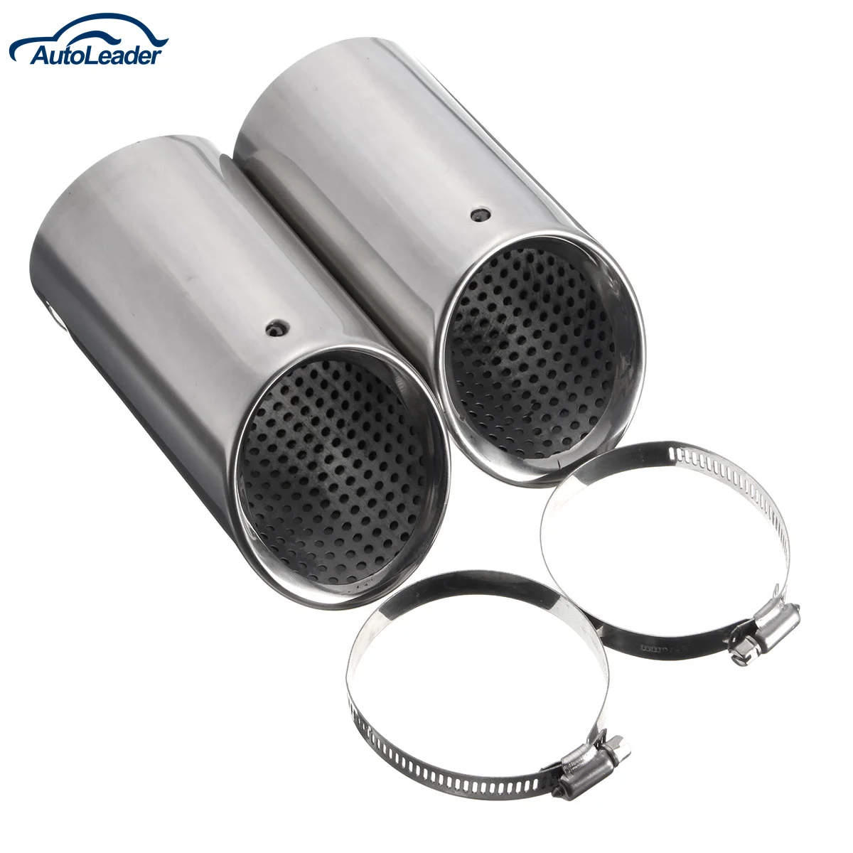 2016 New 1 Pair Chrome Exhaust Tail Muffler Pipes Tips for VW/EOS