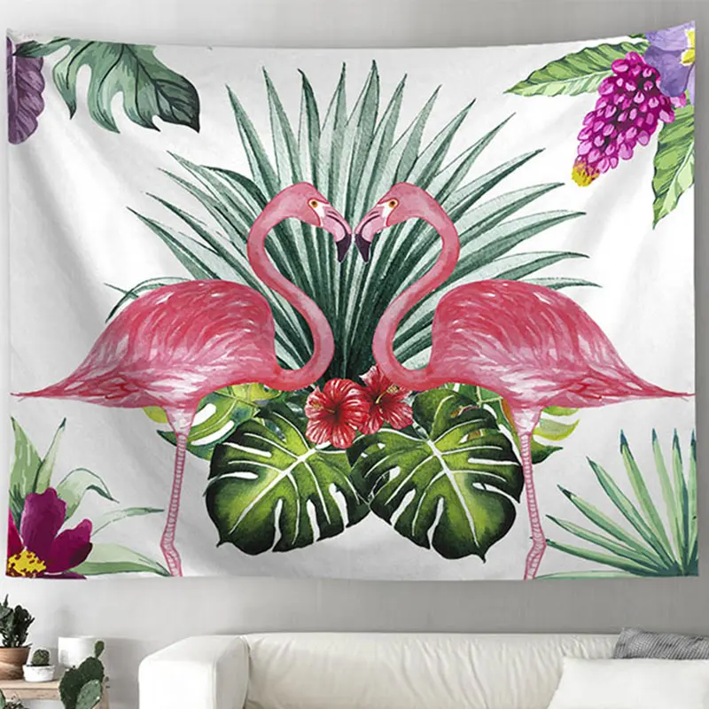 

Wall Hanging Tapestry Living Room Decor Yoga Mat Boho Hippie Beach Cover Towel Wall Cloth Wall Tapestry Flamingos Tablecloth