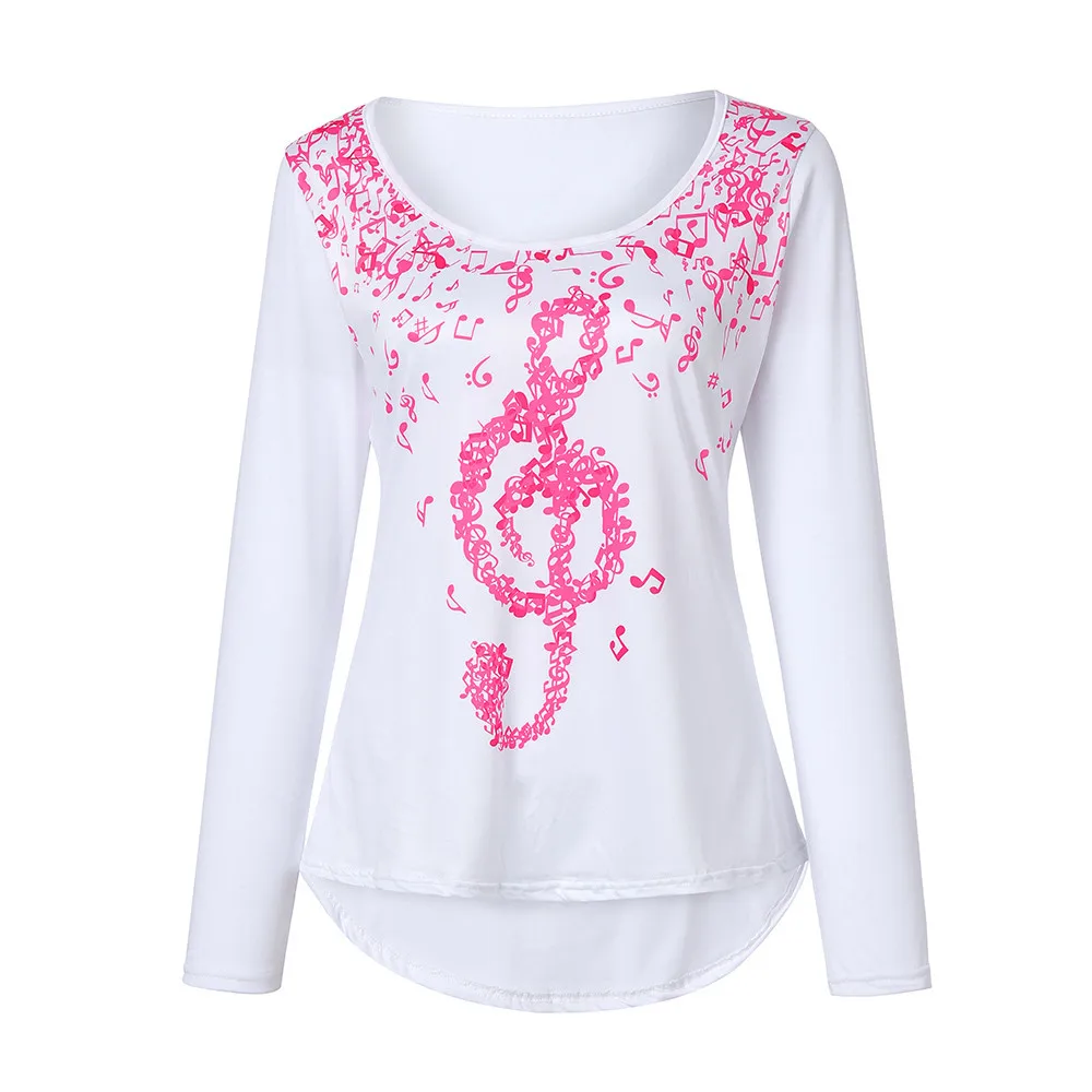

Womens Tops And Blouses Camisa Feminina Musical Notes Print Blouse 2018 Women Streetwear Clothes Ladies Tops Fashion Clothing