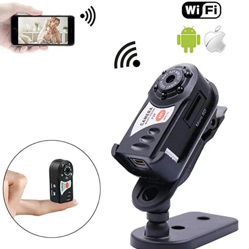 

Q7 Mini Wifi DVR Wireless IP Camcorder Video Recorder Camera Infrared Night Vision Camera Motion Detection Built-in Microphone