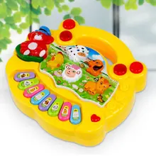 Красочное мини-пианино, звуковая музыка для животных, музыкальный инструмент для детей ясельного возраста, прочная пластиковая развивающая игрушка для детей