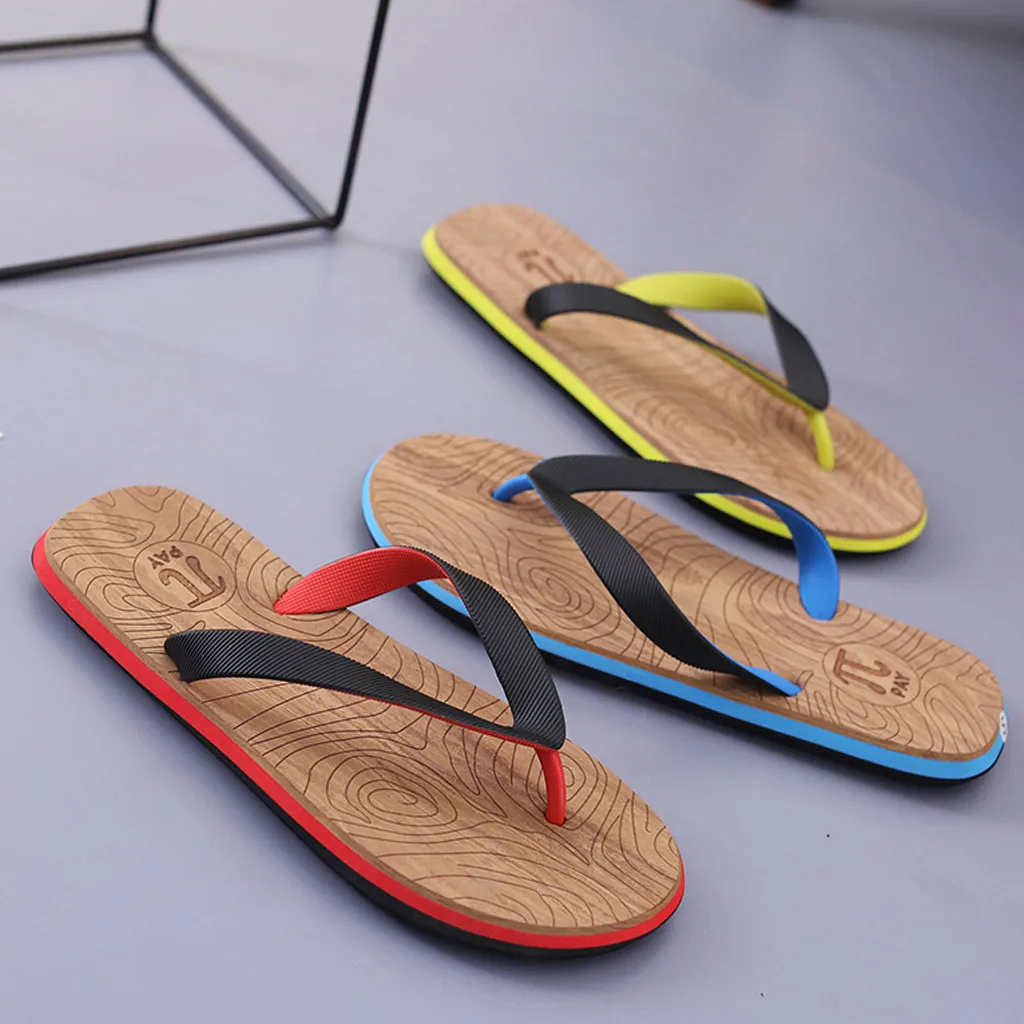 Г., брендовые летние пляжные вьетнамки, мужские шлепанцы Мужские сандалии на плоской подошве уличная резиновая пляжная обувь Apr3