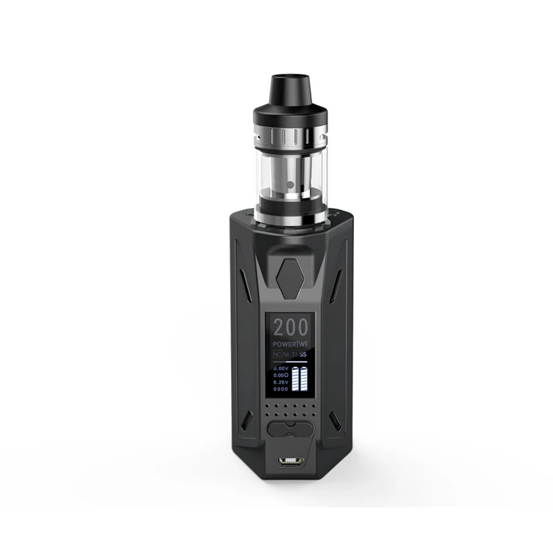 

200W Starter Kit Vaporizer Mod Temperature Control Electronic Cigarette 4Ml Tank Metal Body Shisha Pen Hookah Kit