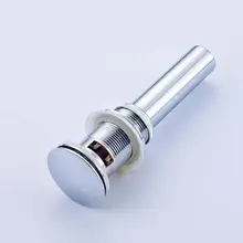 Chrome Bathroom Faucet Vessel Vanity Sink Pop Up Drain Stopper with Overflow KD825 drains bathroom parts brass black lavatory vessel vanity sink pop up drain stopper with overflow faucet accessories hj 0618h