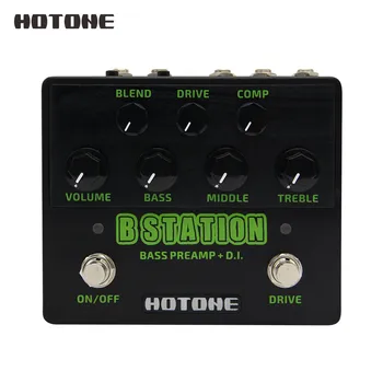 

Hotone Brand New B Station Bass Preamp and D.I. Wide Tonal Range Guitar Effects Pedal BD20 Including 9V DC Adapter