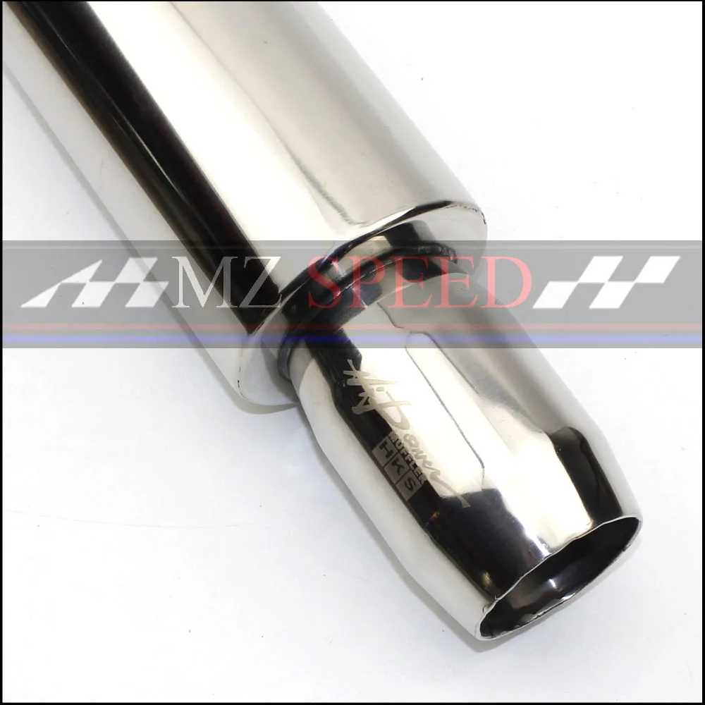 car styling universal car muffler exhaust stainless steel burn-blue muffler 57 mm imported to 76 mm outlet - Цвет: 57mm