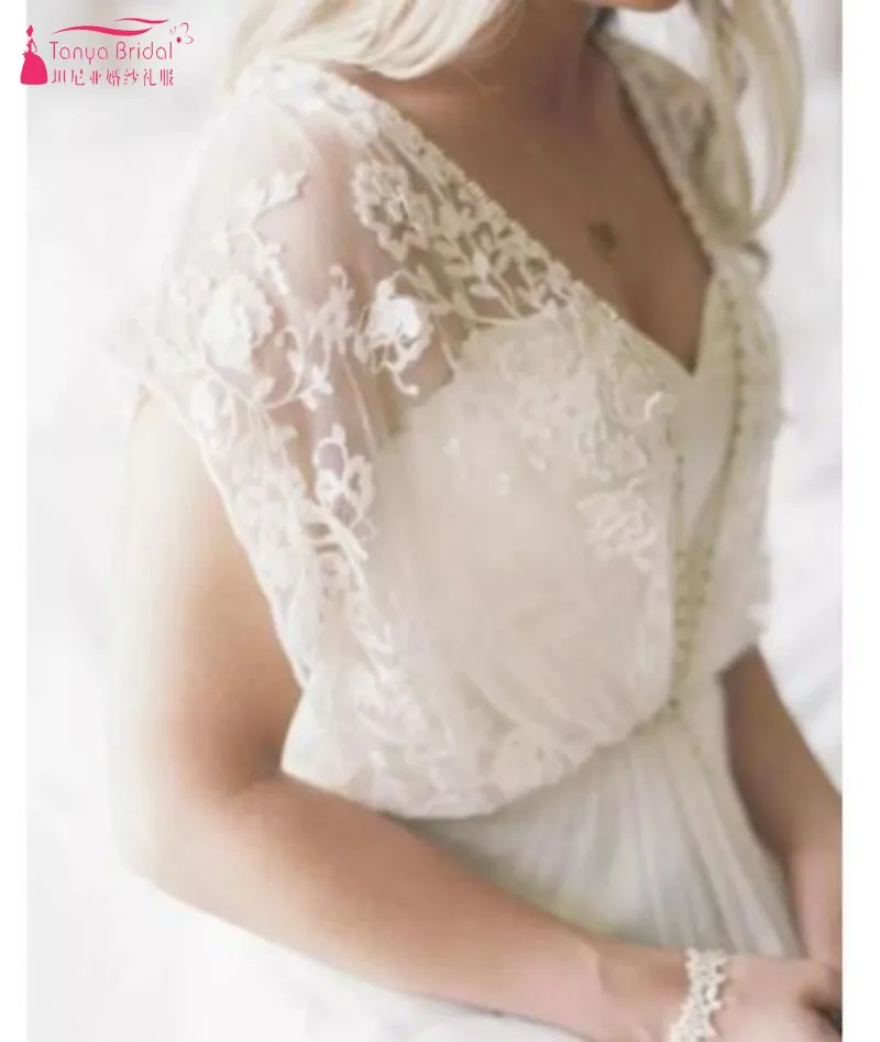 conew_boho-wedding-dresses-2019-bohemian-chiffon-pearls-lace-batwing-sleeves-summer-beach-wedding-bridal-gowns-mariee (1)