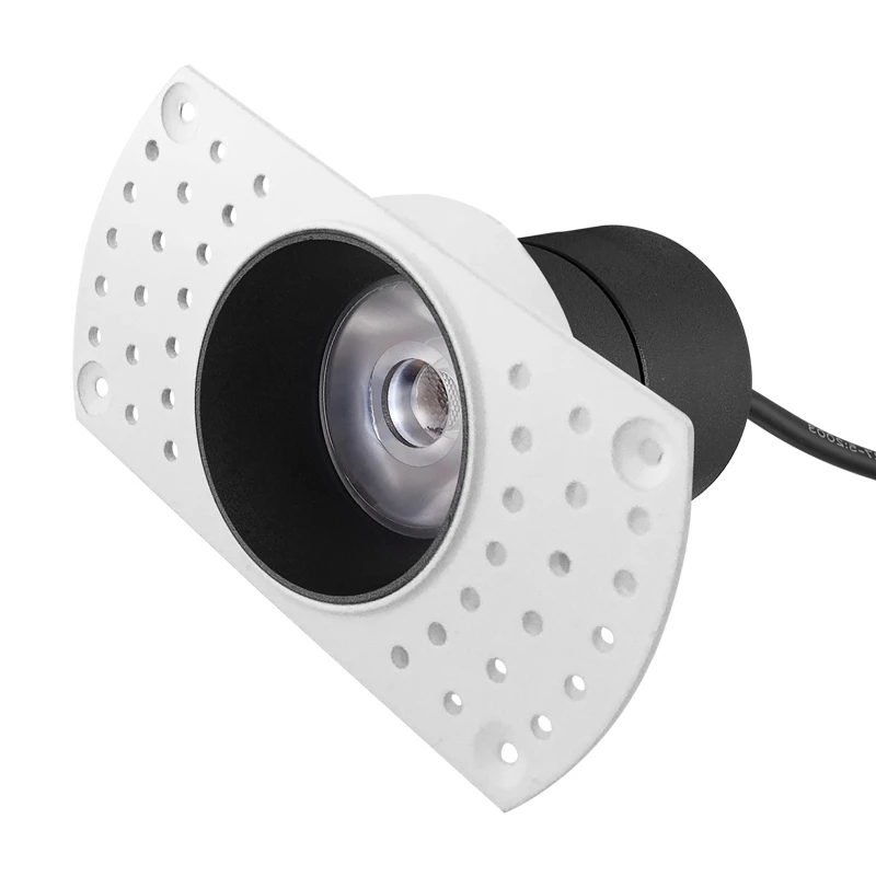 SCON LED 5W Mini Square framless COB  Spotlight 400Lm 3000k warm white office embedded ceiling anti-glare wall washing lamp