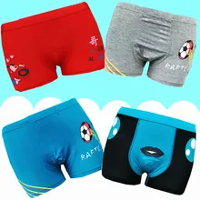 Мальчик Нижнее Бельё для девочек Футбол медведь Дизайн боксер 3XL для ростом 150 см большой мальчик под Трусики для женщин 10 шт./лот модал мягкий мальчик мужские экзотические боксёры Нижнее Бельё для девочек