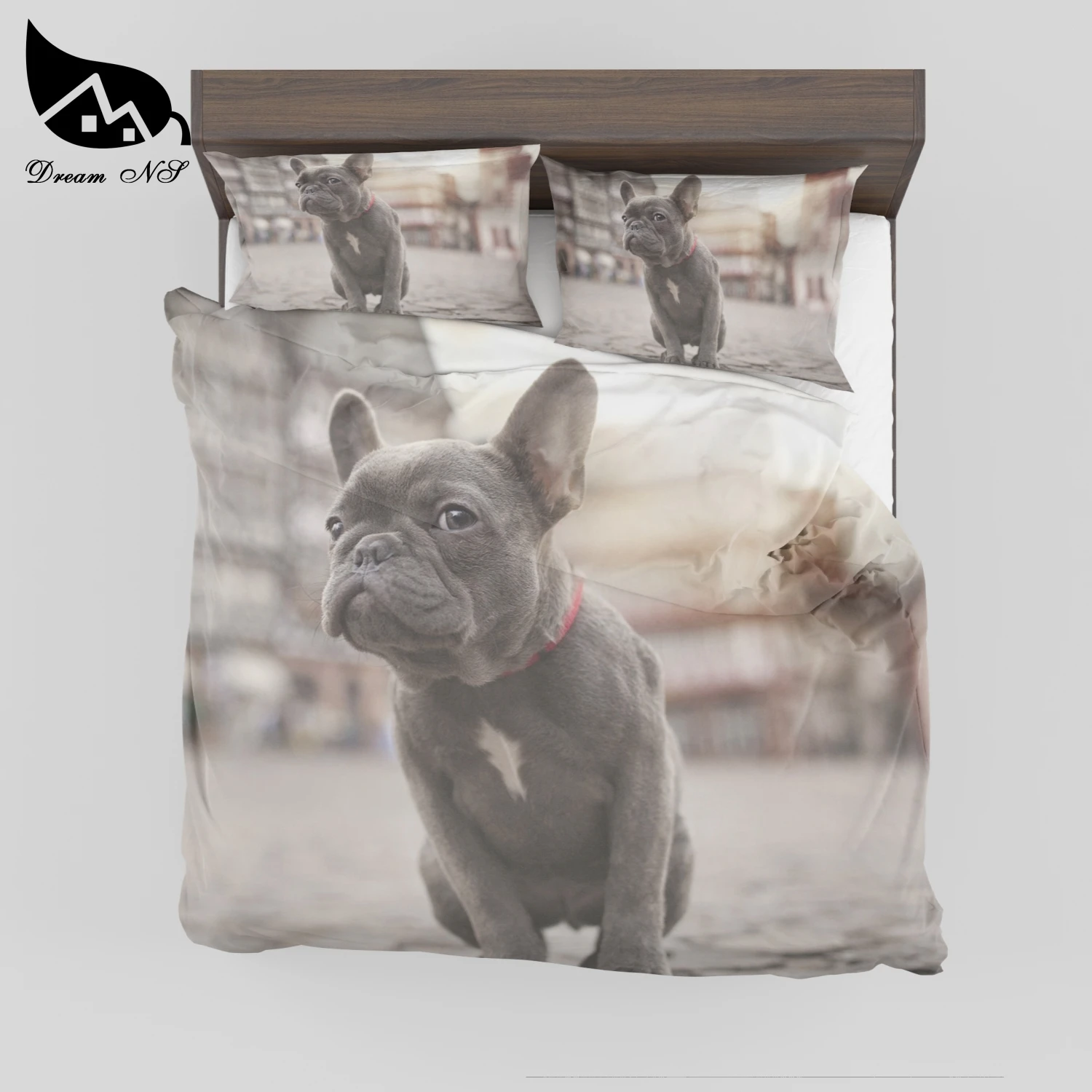 

Dream NS Polyester cotton super soft bedding set cute dog high definition print quilt pillowcase MSY07