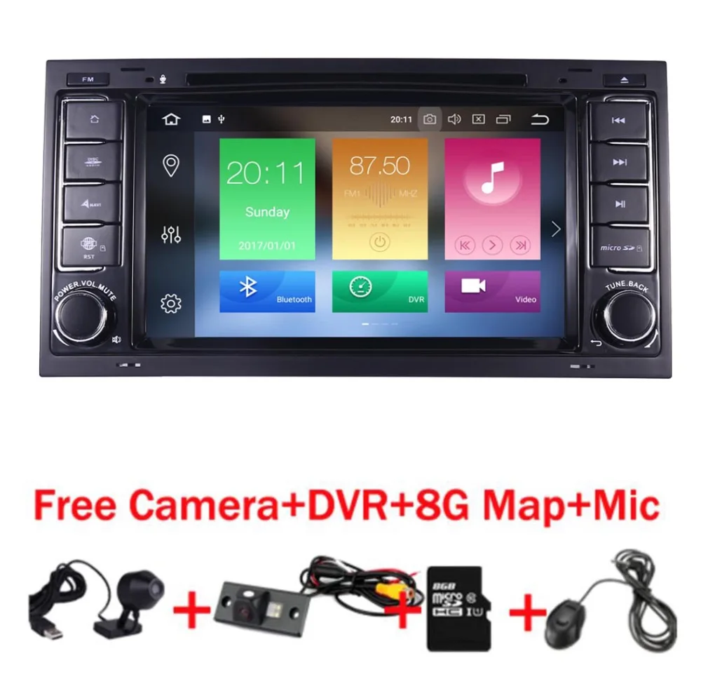 Автомобильный DVD плеер 7 дюймов HD 1024x600 сенсорный экран Android 8 0 для VW Touareg Multivan с 4G Wi Fi