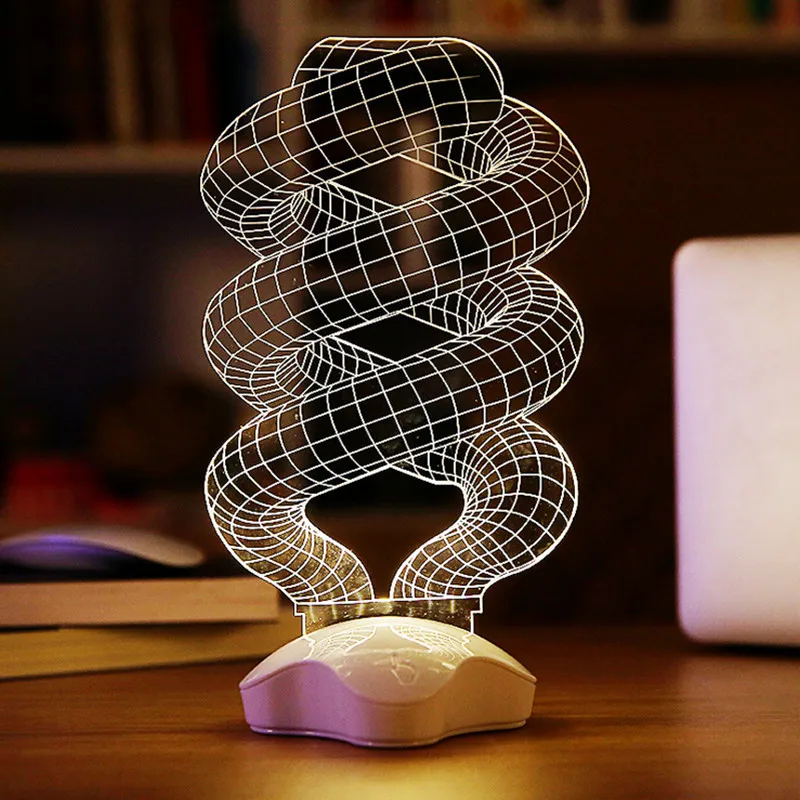 New Design DNA 3D Night Light Optical Illusion Home Decor LED Table ... New Design DNA 3D Night Light Optical Illusion Home Decor LED Table ...