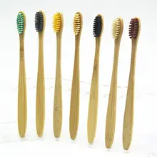 1pc Soft Toothbrush Portable Bamboo Tooth Brush Travel Oral Cleaning Care Tools Tooth Health Low Carbon Wooden Handle Toothbrush