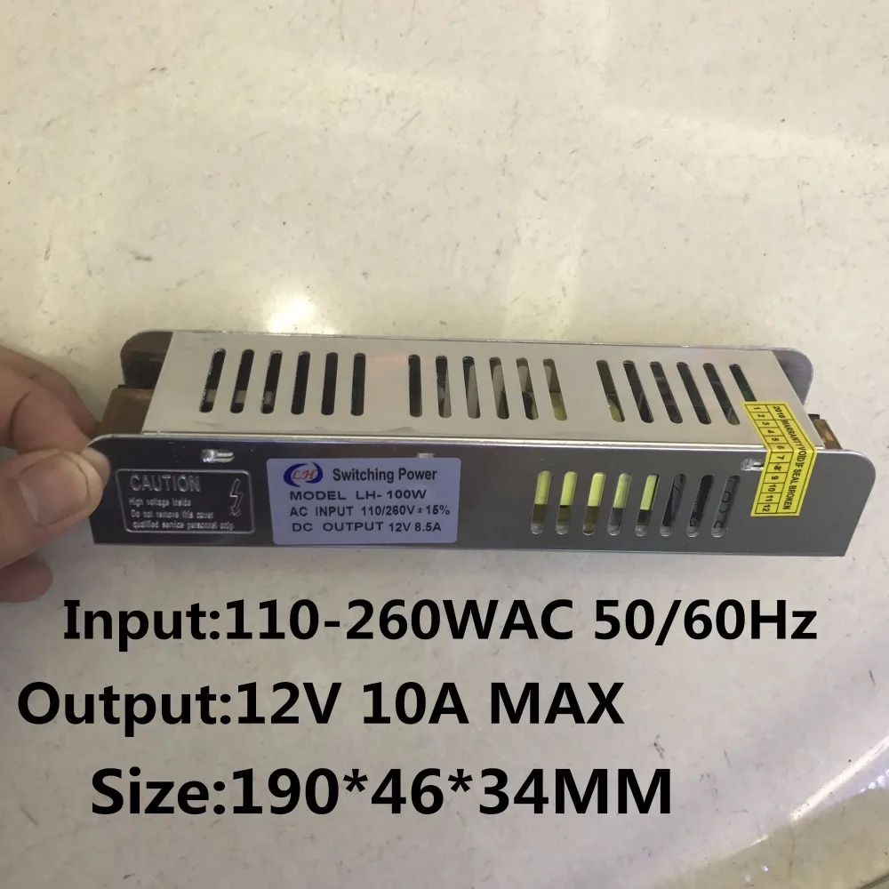 Светодиодный Питание DC12V 60 W 120 W 200 W 250 W 360 W Светодиодный драйвер Мощность адаптер трансформаторы 5A 8.5A 10A 15A 20A 30A
