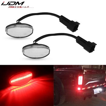 

iJDM Clear Lens Red Full LED Rear Side Marker Light Kit For 2010-14 Ford Raptor, Replace OEM Back Sidemarker Lamps 12V