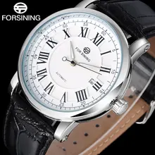 2016 FORSINING popular brand men watches simple automatic self wind watch white dial auto date Roman numerals leather band 2017 forsining china brand men watches dress automatic self wind watch black tourbillion dial imported 316l stainless steel band