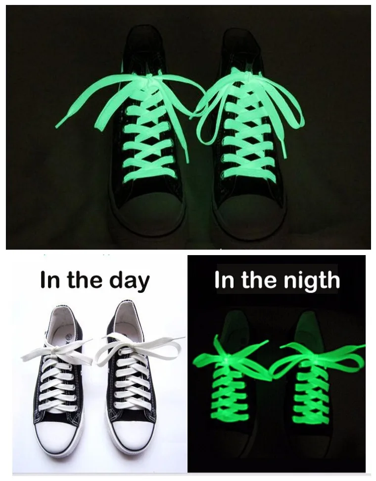 Free Shipping Factory direct supply Luminous shoelaces fluorescent shoelaces shoelaces luminous shoelaces sport Length: 1 m  B1
