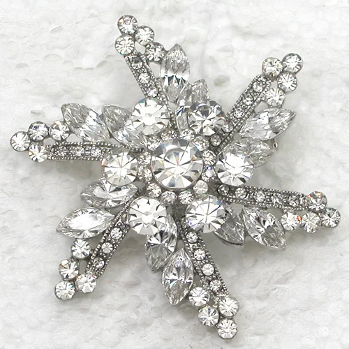 

12pcs/lot Wholesale Fashion Brooch Rhinestone Marquise Flower Wedding Bridal Party Prom Pin brooches C101073