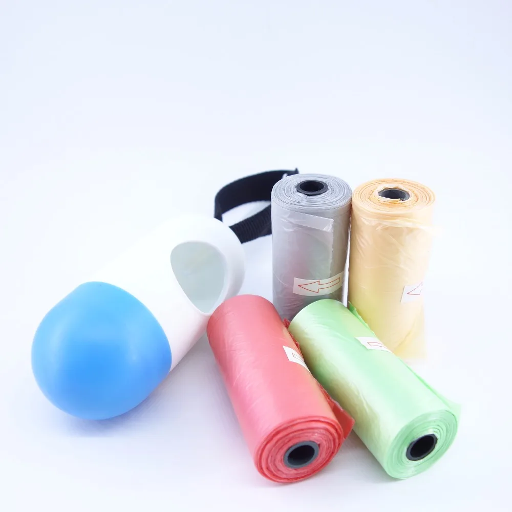 

Portable Plastic Dispenser Box with 100PCS Disposable Diaper Bag Refill bags For Baby Can Hang on the Pram Color Random