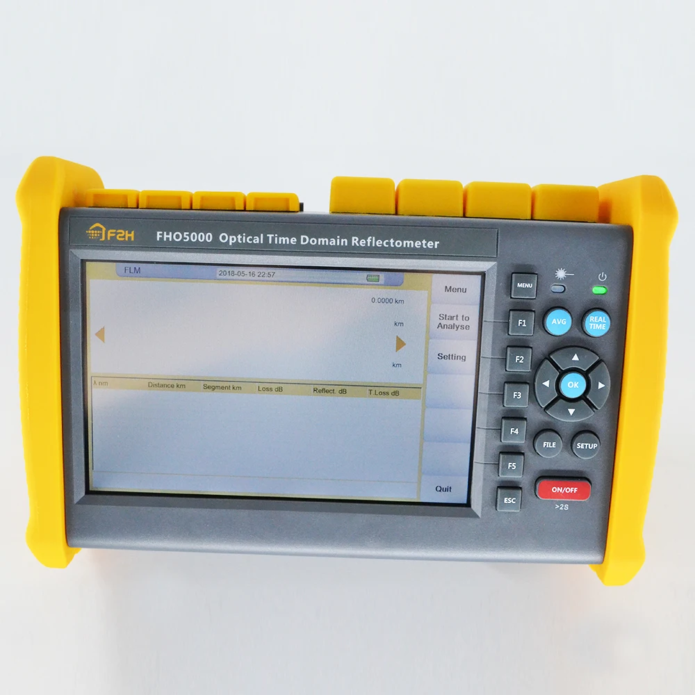 

Touch screen FHO5000-TC35F 1310/1550/1625nm 35/33/31dB PON OTDR Built-in VFL and power meter and FLM