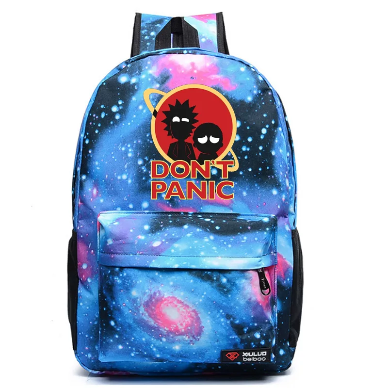 Школьная сумка Рик и Морти, рюкзак рок-группы, школьная сумка для студентов, рюкзак для ноутбука, повседневный рюкзак для отдыха - Цвет: style16 blue
