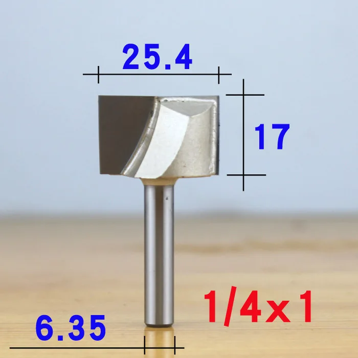 Профессиональный класс 1/" 1/2" хвостовик ПОВЕРХНОСТИ строгания древесины Фрезерные фрезы плоское дно очистки древесины резки деревообрабатывающий резной нож - Длина режущей кромки: 1-4 x 1