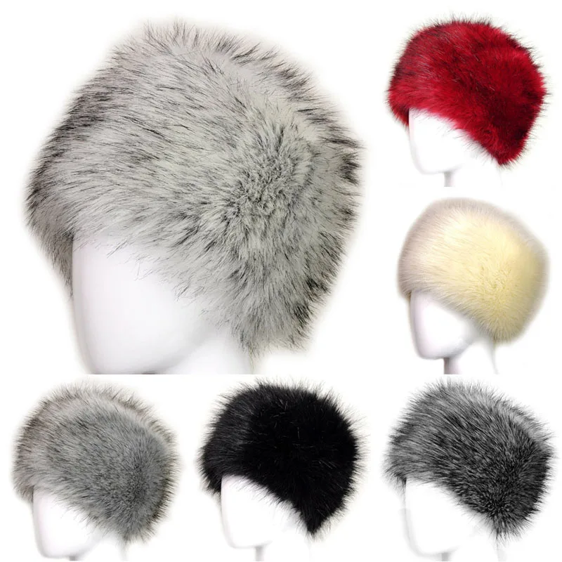 Delle Donne di modo Della Signora Faux della Pelliccia di Fox Cosacco Stile  Russo Cappelli di Inverno Protezione Calda|russian style winter  hats|russian winter hatsrussian winter cap - AliExpress
