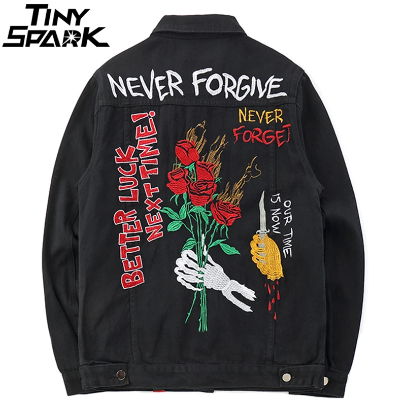 black custom jean jacket