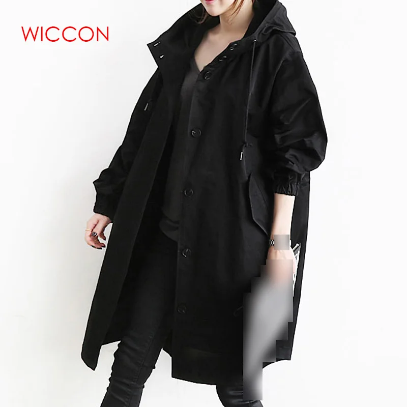 

2019 New Fashion Plus Size Women's Elegant Coat British Style Windbreaker Casual Outerwear Autumn Female Trench