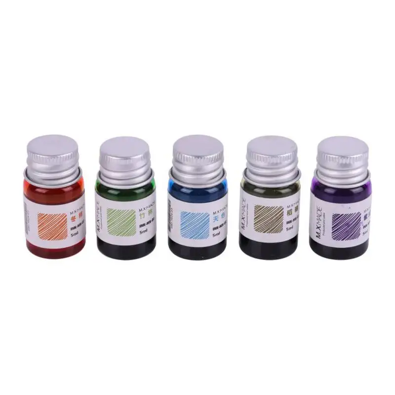 5 pcs Random Color Банкет подарки Стекло цифровым пером для вечерние Сувениры Цветок чернила Стекло ручка с Чехол, на свадьбу, День Святого Валентина, Декор - Цвет: 5 pcs Random Color