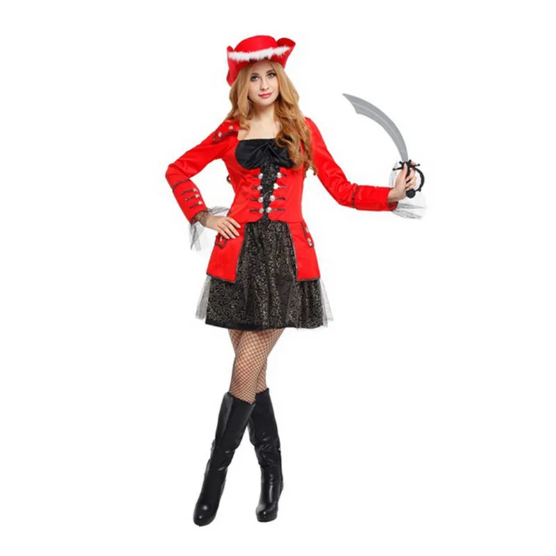 Стиль, Женский костюм на Хэллоуин, маскарадный костюм для вечеринки, женская Пиратская Матросская одежда, женские пиратские костюмы YK001
