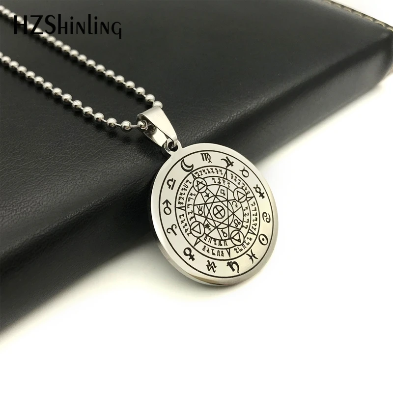 Новинка 2018 подвеска из нержавеющей стали Sigil Magic Witchcraft ожерелье с логотипом