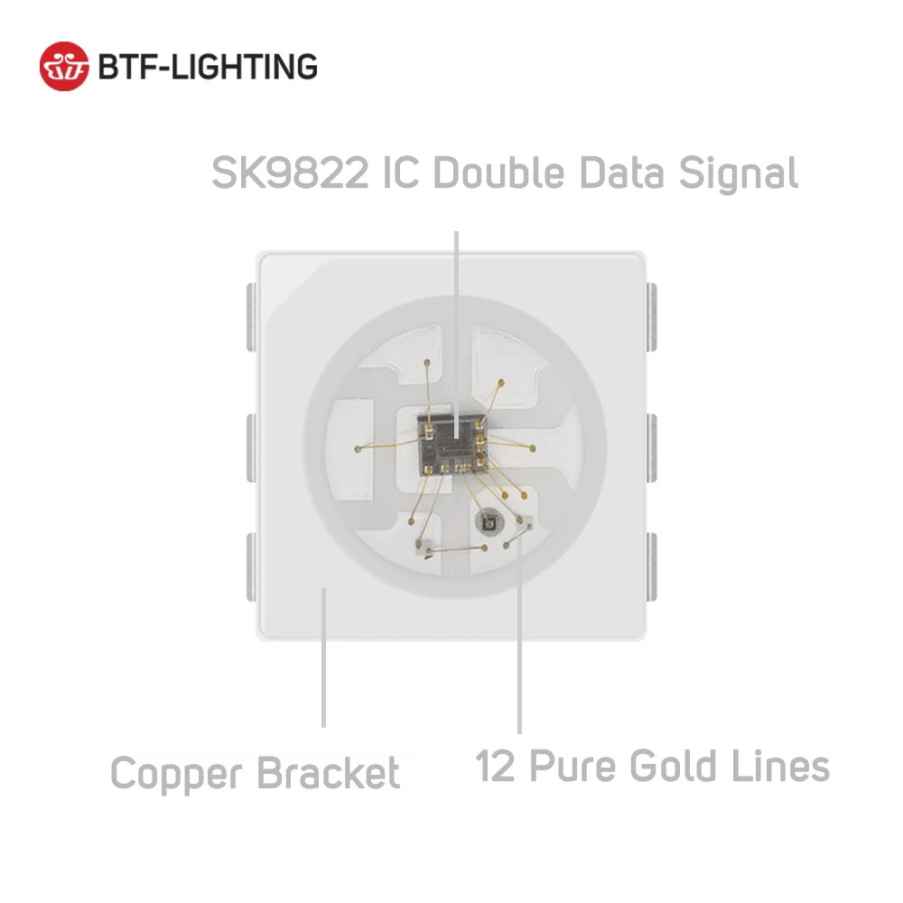 Светодиодные чипы SK9822 (аналогичные APA102) 10 ~ 1000 шт. IC SMD 5050 RGB для экрана ленты 5 в