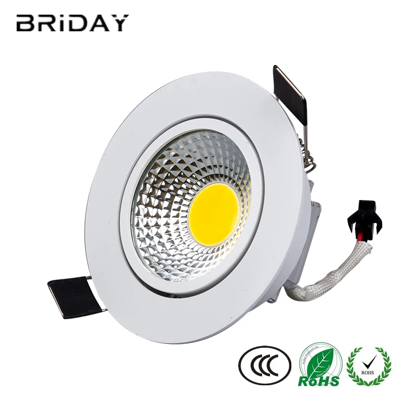 Dimmable Led вниз светильник COB Потолочный Точечный 3 Вт 5 7 9 12 15 85 265 в потолочный
