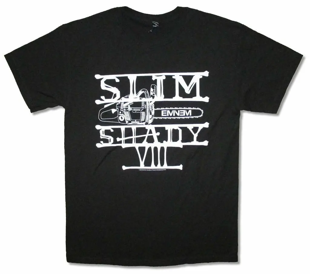 Эминем бензопилы Slim Shady VIII 8 черная футболка новая официальная лицензия | Мужская