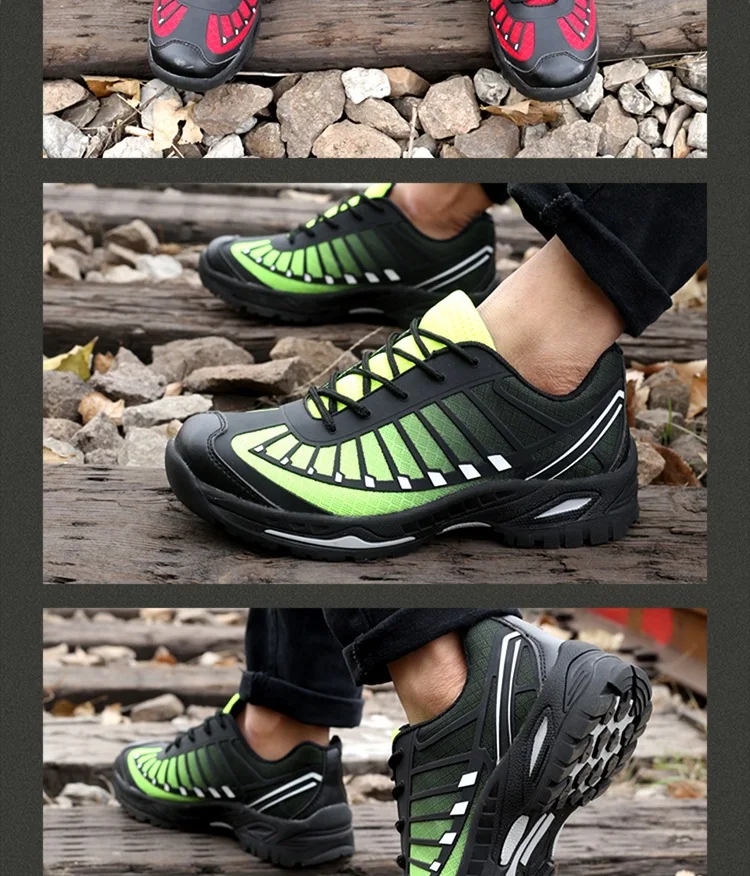 2019NEW для мужчин сталь носком рабочая обувь Легкие дышащие антистатические Светоотражающие повседневное строительство тапки