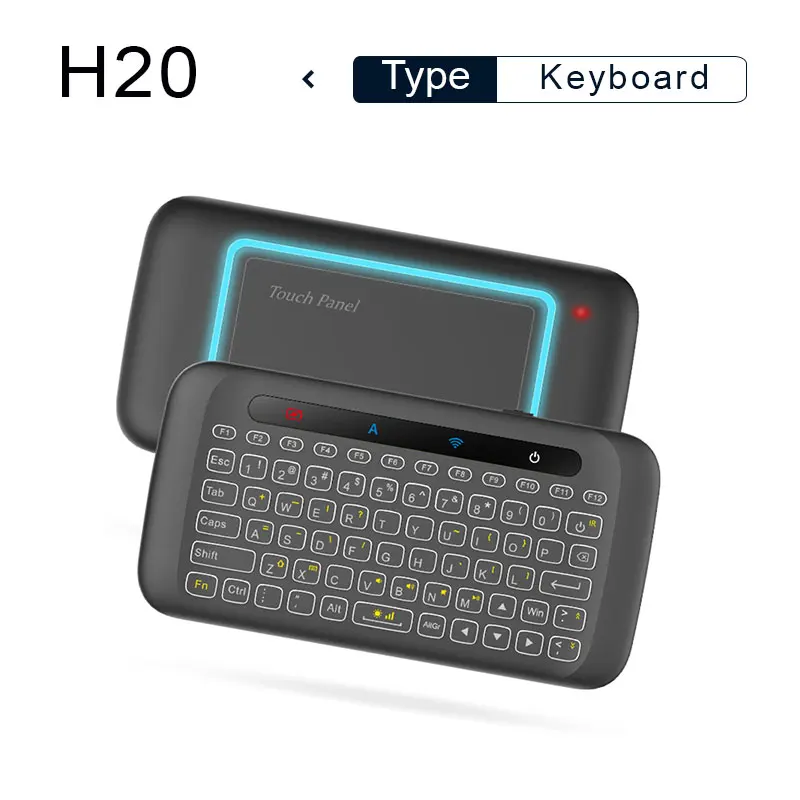 

Keyboard H20 Mini Blacklight Wireless Keyboard New modelTouchpad Air mouse IR Leaning Remote control For Andorid BOX Box TV