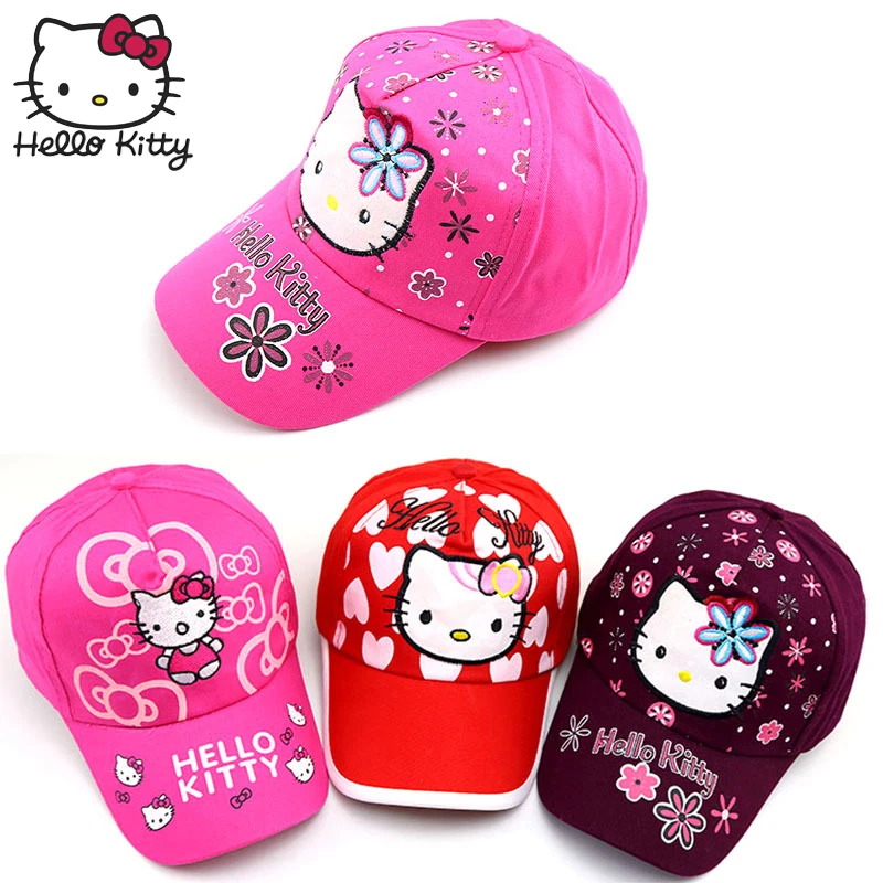 Hello kitty/летние шапки принцессы для маленьких девочек, для маленьких мальчиков и девочек, коллекция года, Детская кепка с рисунком hello kitty, милая бейсболка для улицы