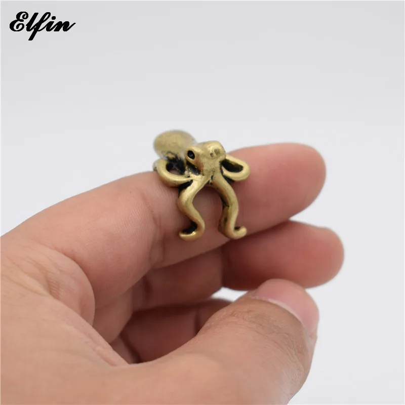 Модное винтажное регулируемое кольцо Elfin в виде осьминога мужские модные милые