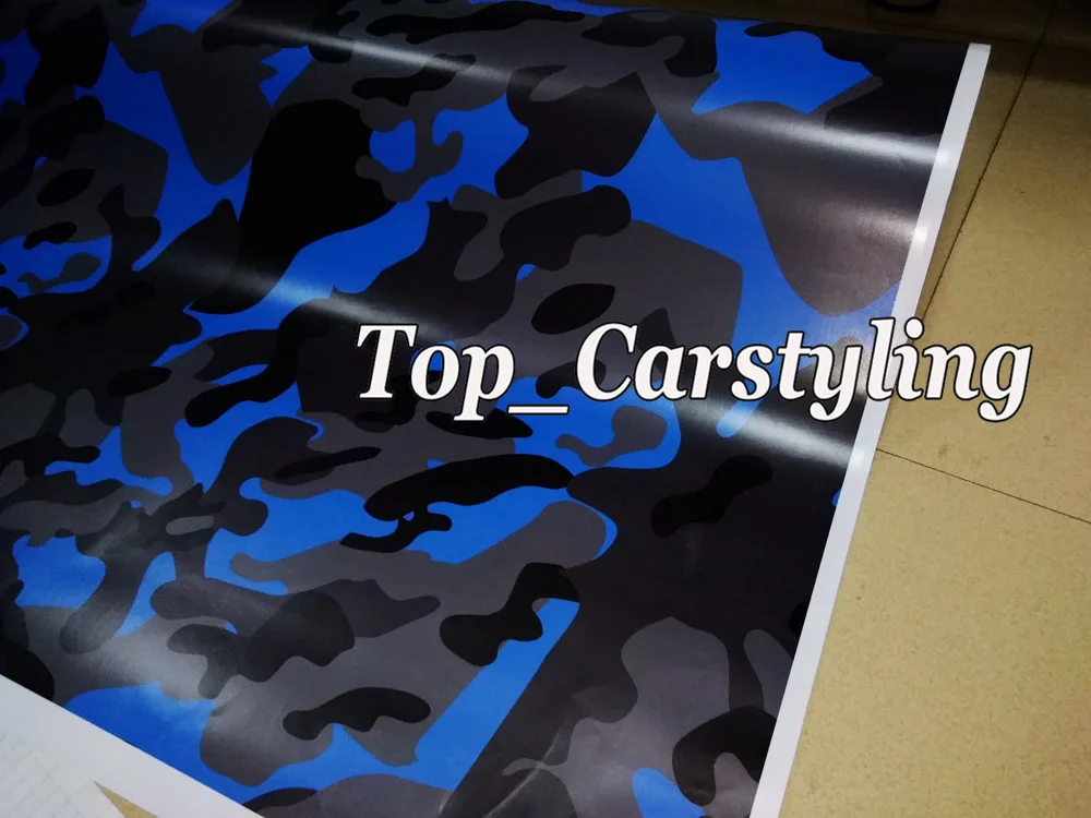 small blue camouflage car wrapping film auto covering foil stickers (2)
