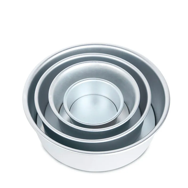 Aluminum Alloy Round Mini Cake Pan Removable Bottom Pudding Mold Baking