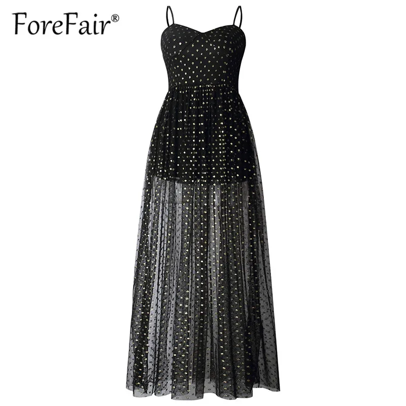 Forefair women long mesh dress elegant black white sleeveless maxi party dresses 2019 Swimwear summer beach dress (23)
