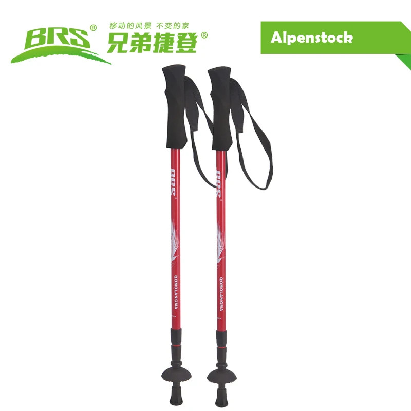 

BRS-DS018 High quality telescopic carbon fibe trekking walking sticks outdoor hiking Scalable inside lock stick