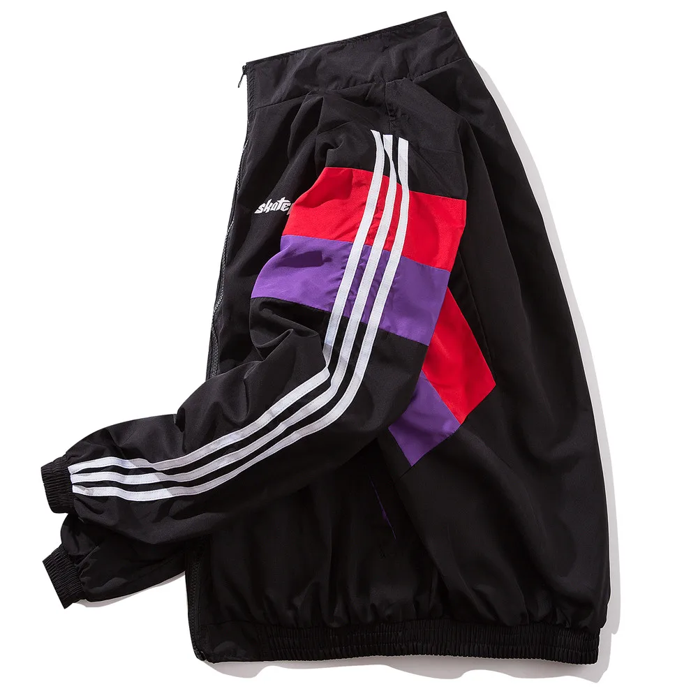 OSCN7 Hip Hop Contrast Color Jackets Men 2019 New Streetwear Loose Casual Women Windbreaker Jackets Varsity Bomber Coat 980 OSCN7 Hip Hop Contrast Color Jackets Men 2019 New Streetwear Loose Casual Women Windbreaker Jackets Varsity Bomber Coat 980