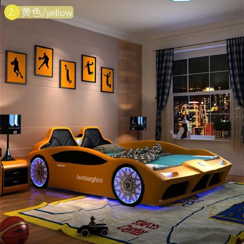 革ファンシー車スタイリッシュな子供ベッド Bedroom Sets Aliexpress