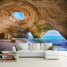 Пользовательские Любой Размер 3D росписи обои пляж Reef пещера Гостиная Спальня диван Задний план фото обоев Papel де Parede 3D